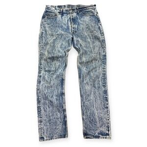 Vintage Levi's 501 Jeans Men's 34x33 Blue Acid Wash Button Fly Made in USA 80s